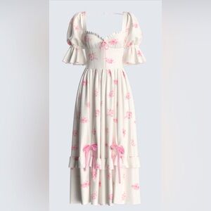 Finesse Lina Ivory Floral Midi Dress, 2X